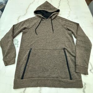 The Buckle Departwest Brown Hooded Sweatshirt with Black Accents